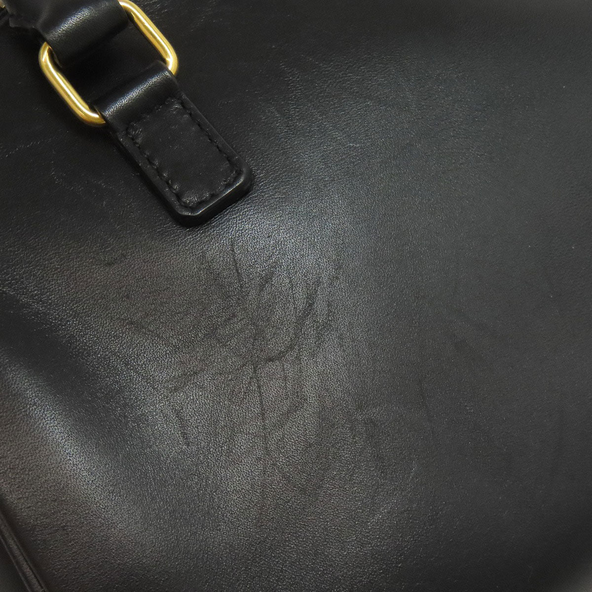 SAINT LAURENT Handbag leather black Baby duffel 2WAY