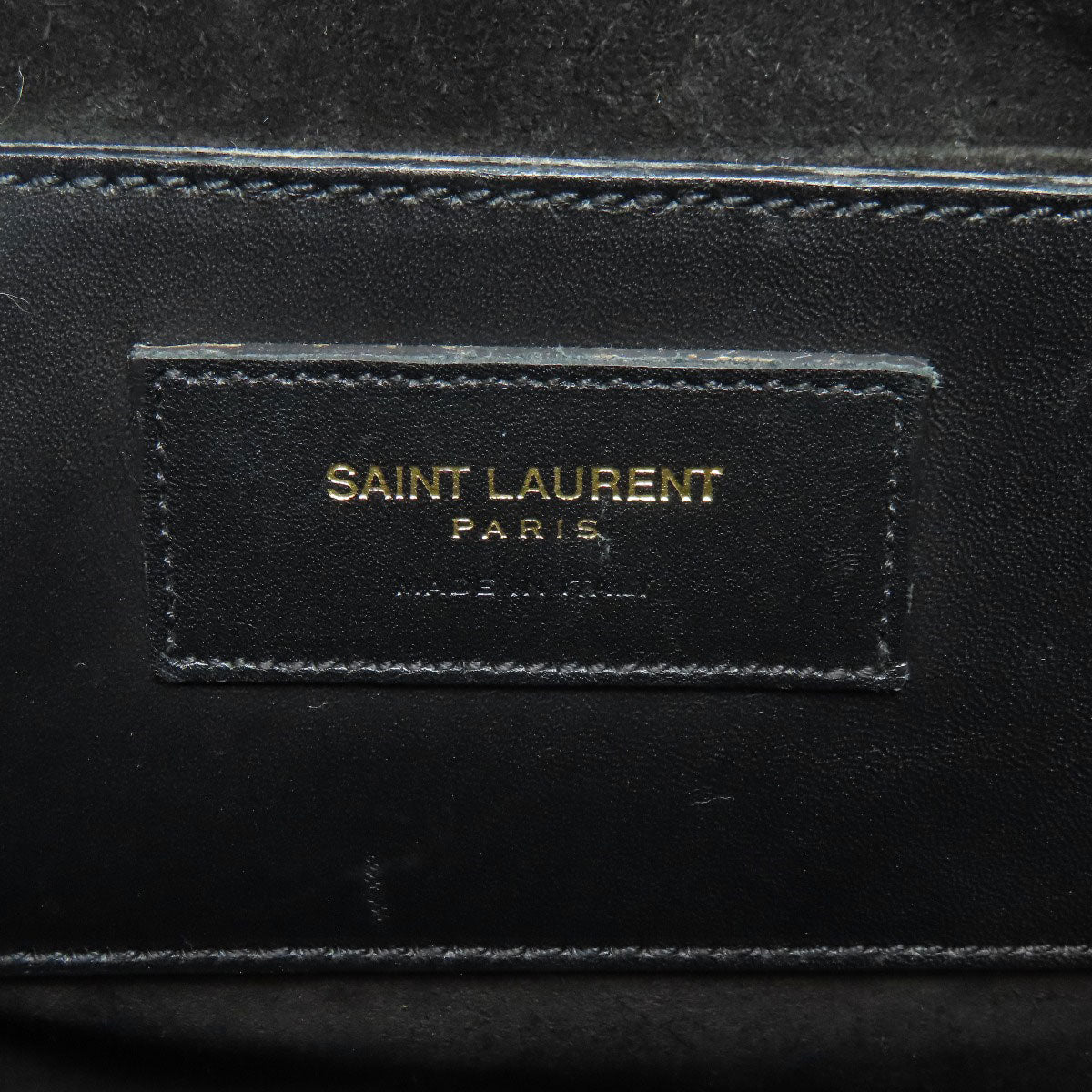 SAINT LAURENT Handbag leather black Baby duffel 2WAY