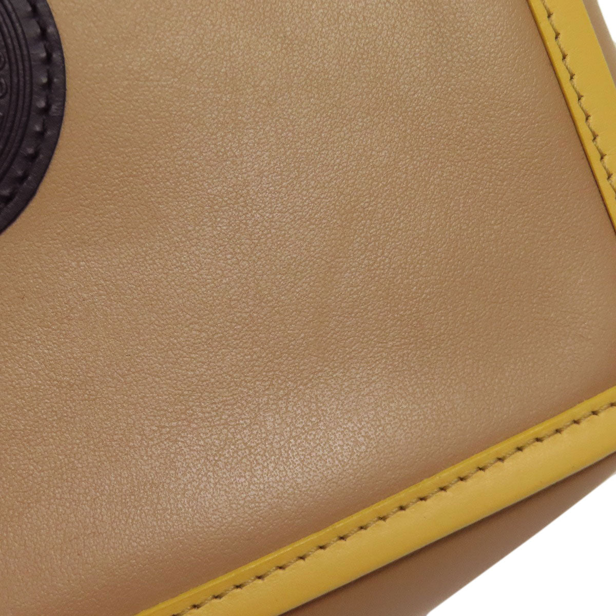 FENDI Shoulder Bag Calfskin beige Pochette Cam