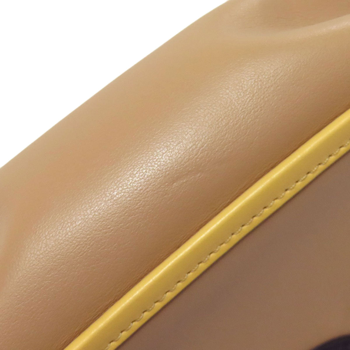 FENDI Shoulder Bag Calfskin beige Pochette Cam