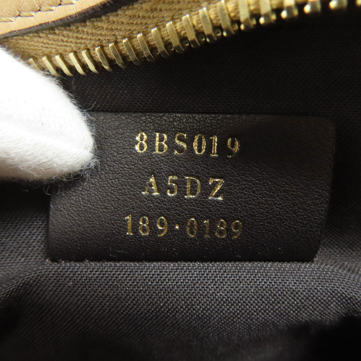 FENDI Shoulder Bag Calfskin beige Pochette Cam