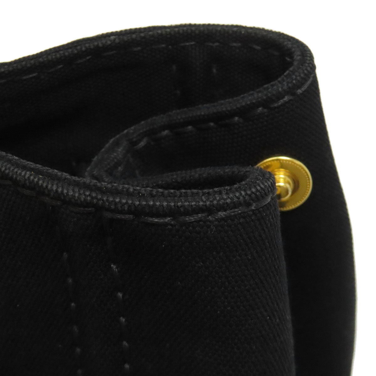 PRADA Handbag canvas black Canapa 2WAY