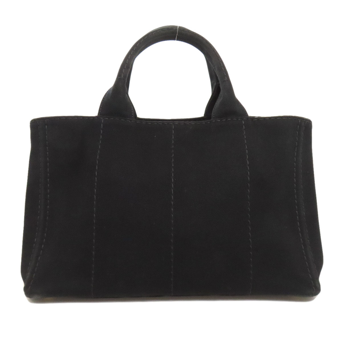 PRADA Handbag canvas black Canapa 2WAY