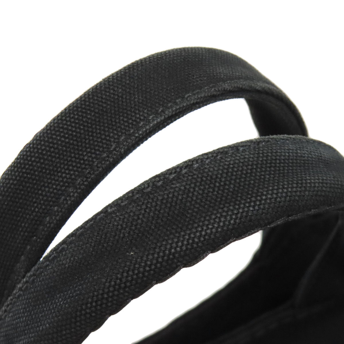 PRADA Handbag canvas black Canapa 2WAY