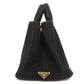 PRADA Handbag canvas black Canapa 2WAY