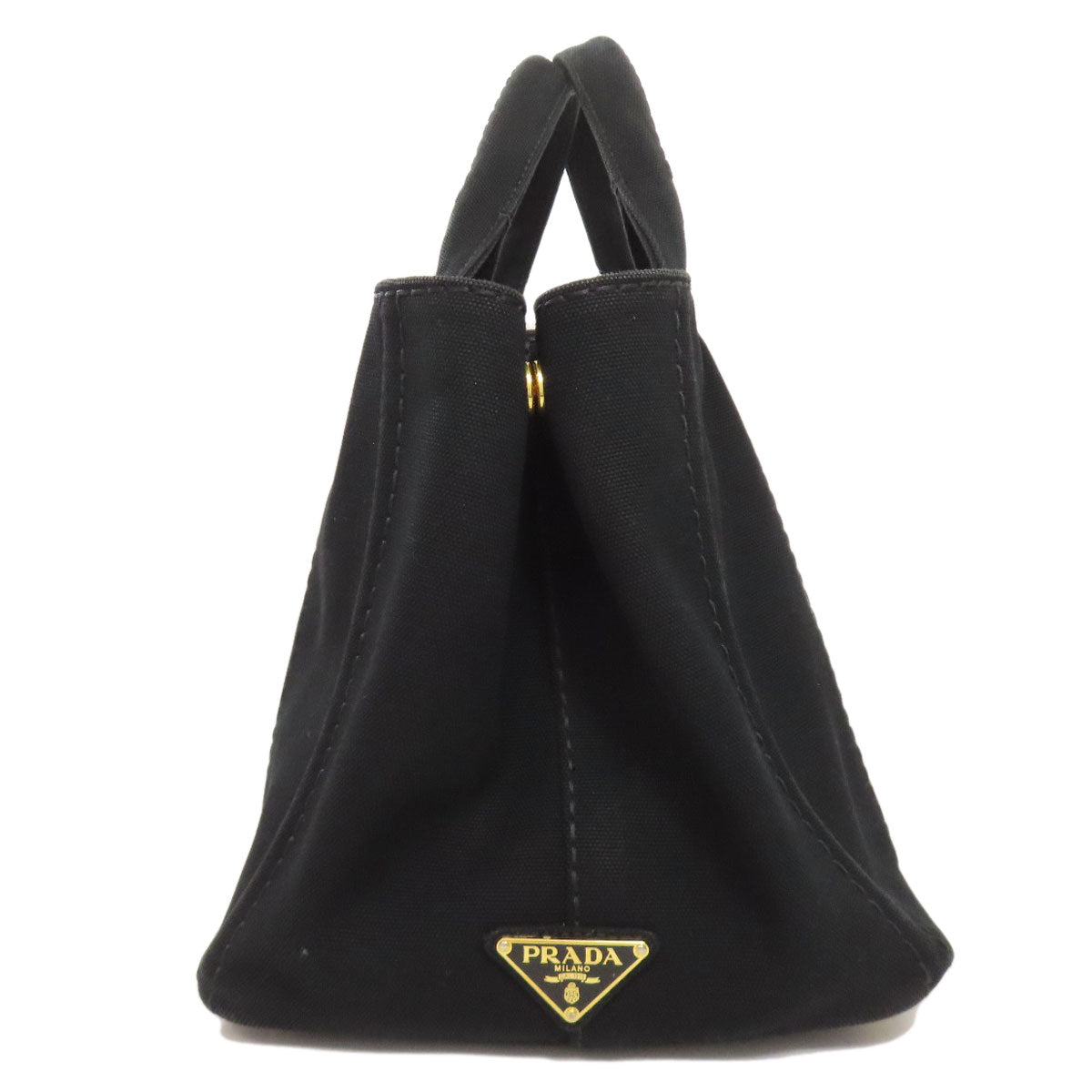 PRADA Handbag canvas black Canapa 2WAY