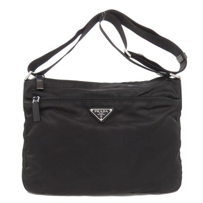 PRADA Shoulder Bag Nylon black logoMetal