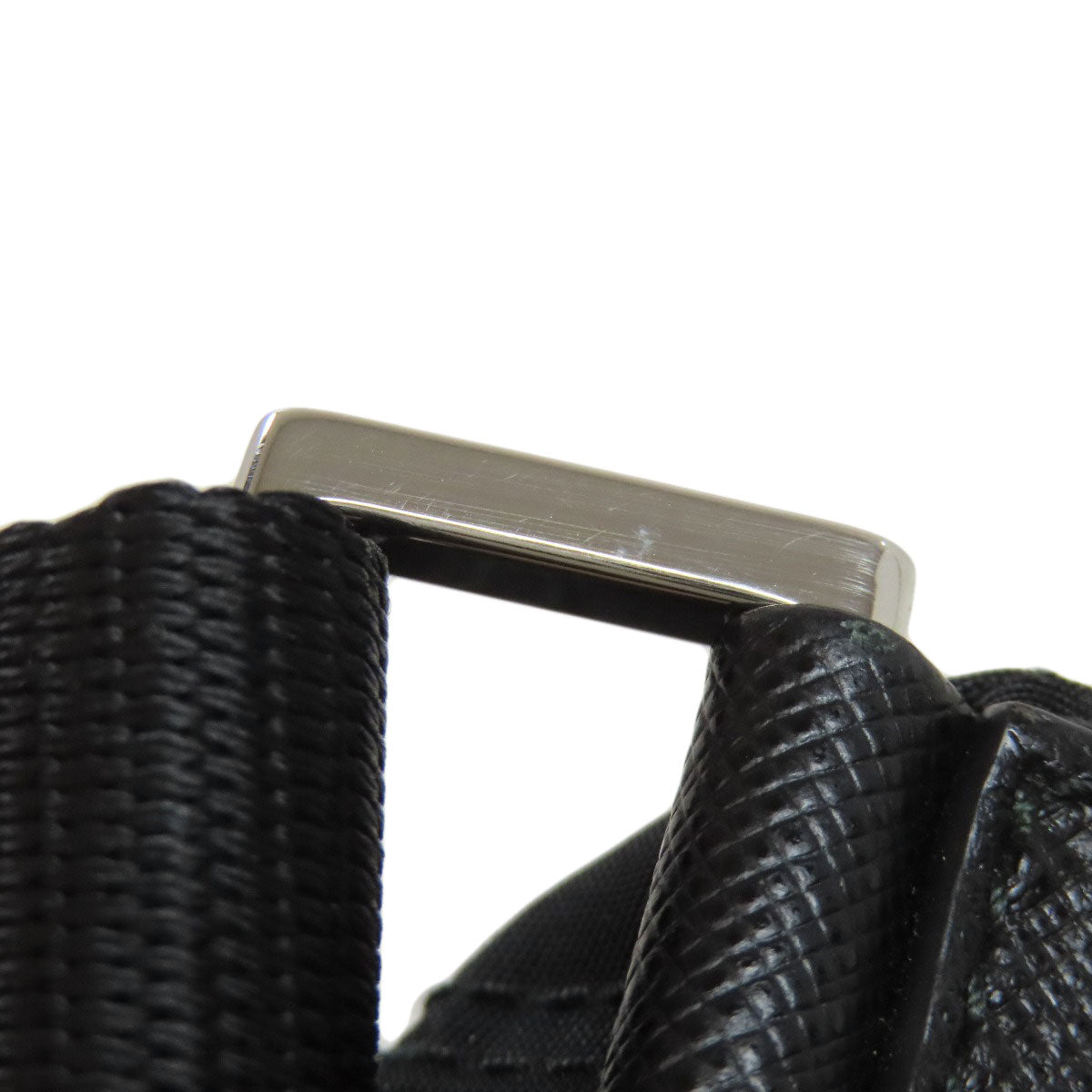 PRADA Shoulder Bag Nylon black logoMetal