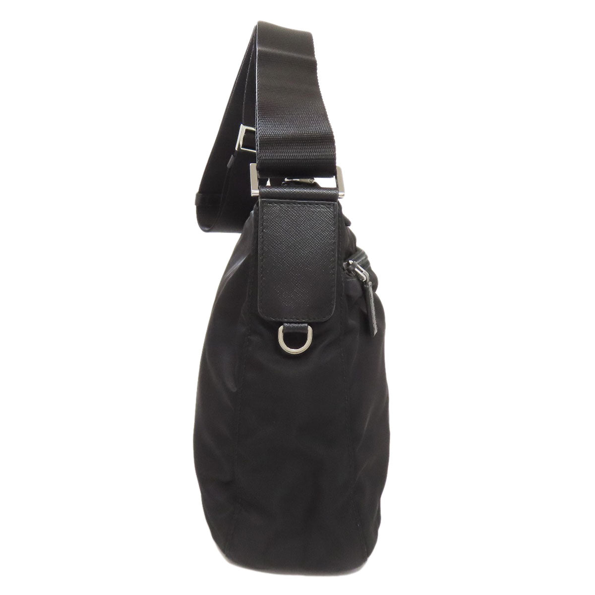 PRADA Shoulder Bag Nylon black logoMetal