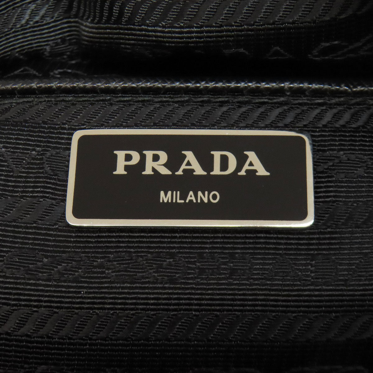 PRADA Shoulder Bag Nylon black logoMetal