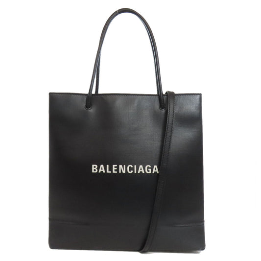 BALENCIAGA Handbag 597860 leather black Shopping tote 2WAY