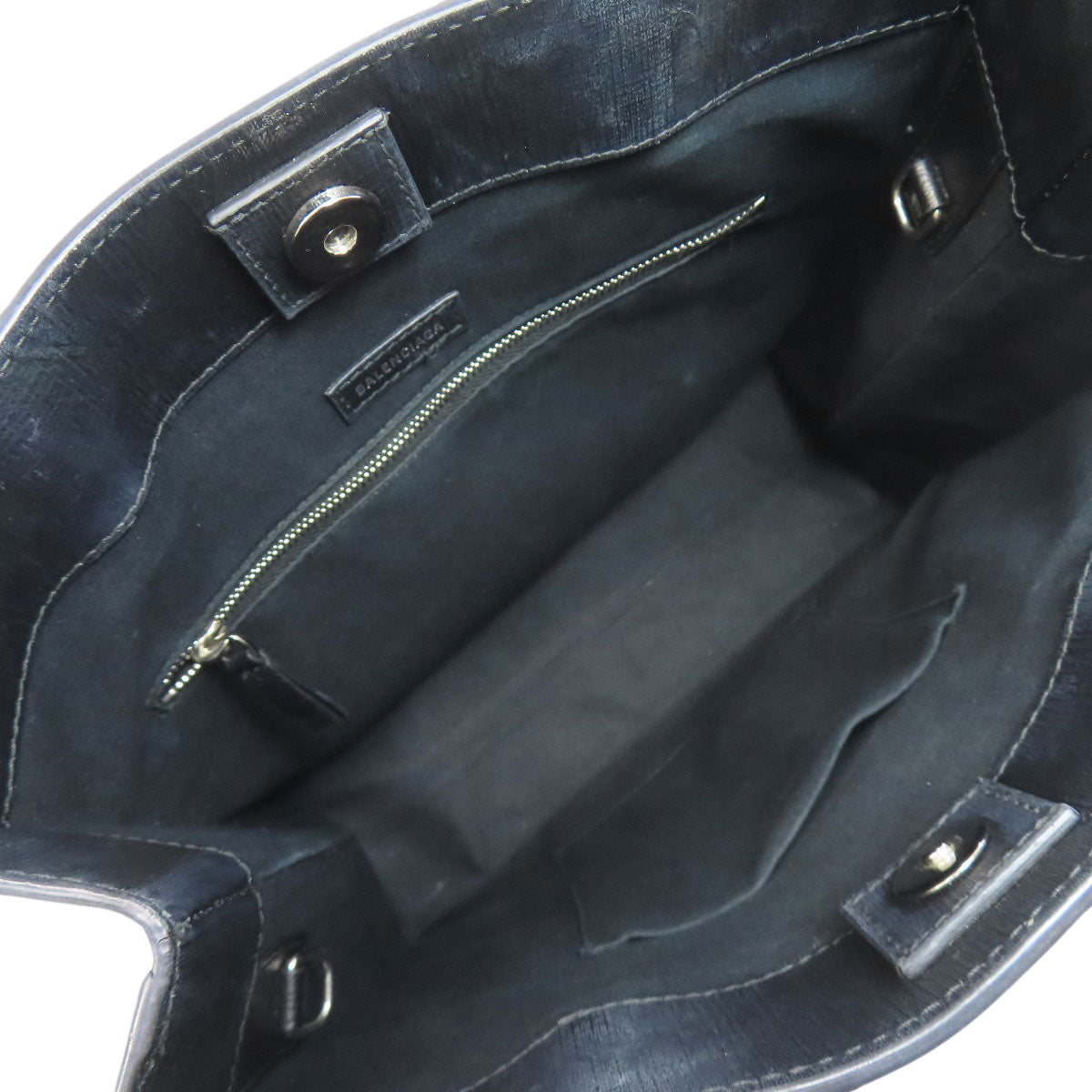 BALENCIAGA Handbag 597860 leather black Shopping tote 2WAY