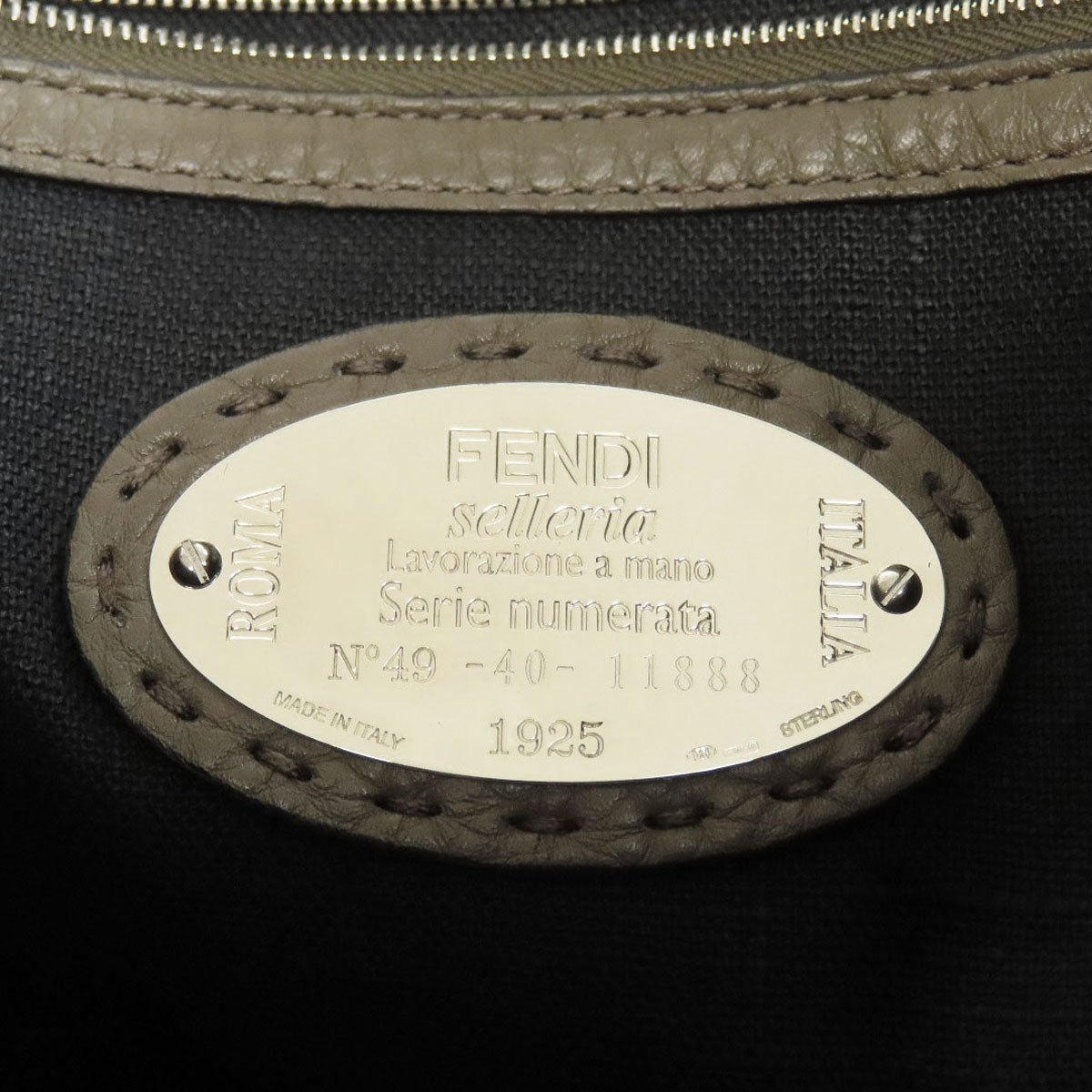 FENDI Handbag leather Brown Seleria 2WAY