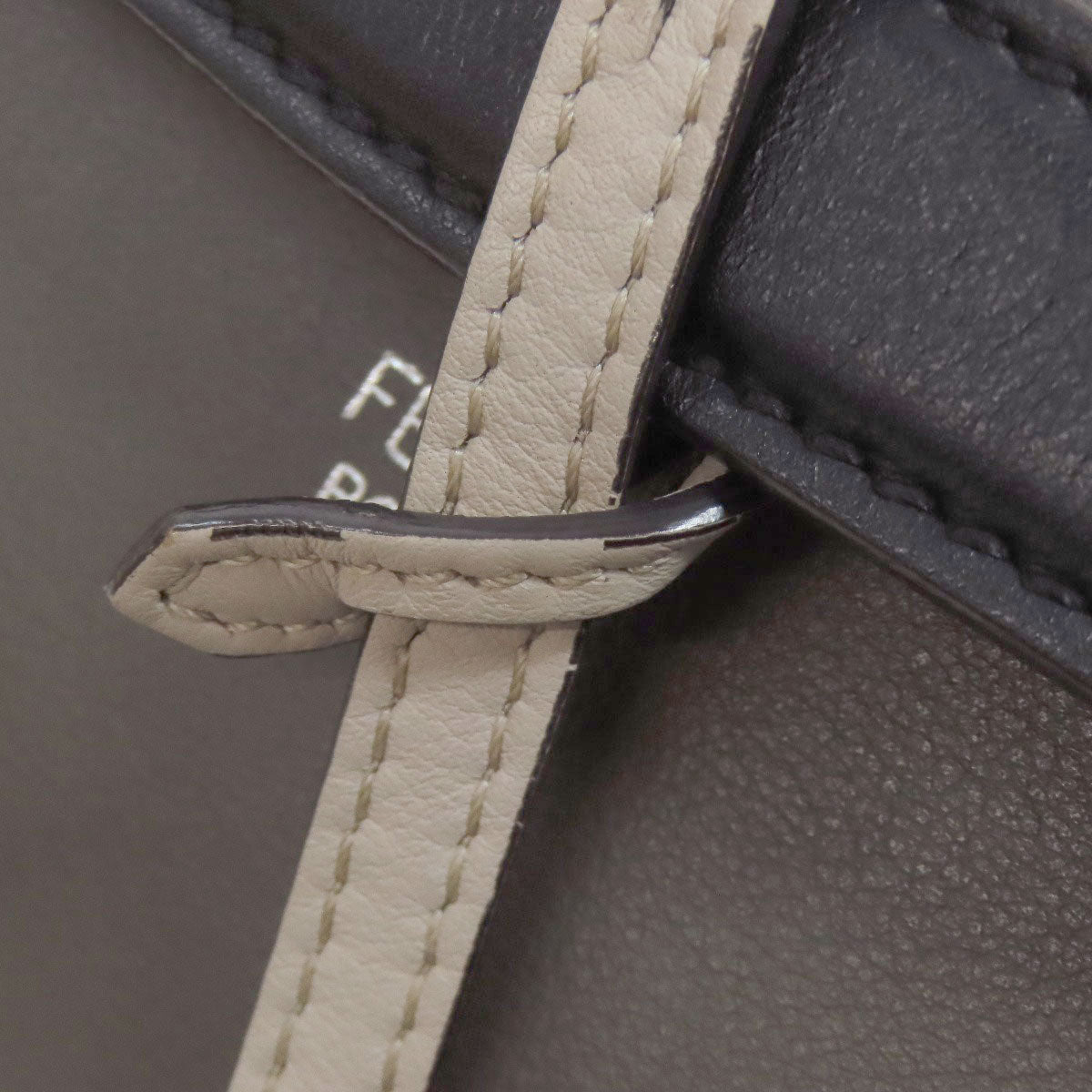 FENDI Handbag Calfskin gray By the Way Monster Charm 2WAY