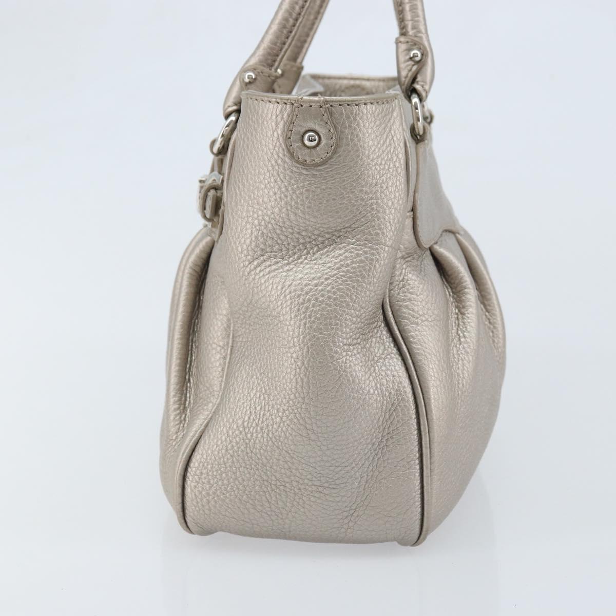 Salvatore Ferragamo Hand Bag Leather Silver