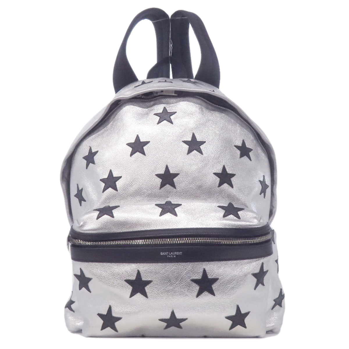 SAINT LAURENT Backpack Calfskin Silver Star motif
