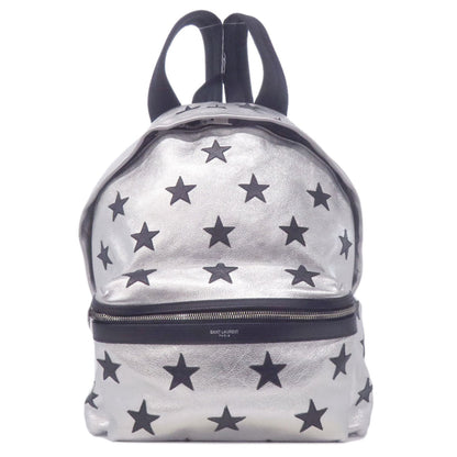 SAINT LAURENT Backpack Calfskin Silver Star motif