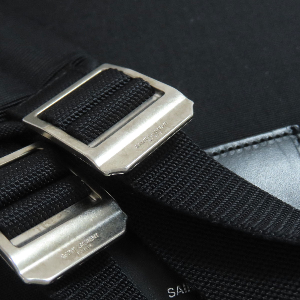 SAINT LAURENT Backpack Calfskin Silver Star motif