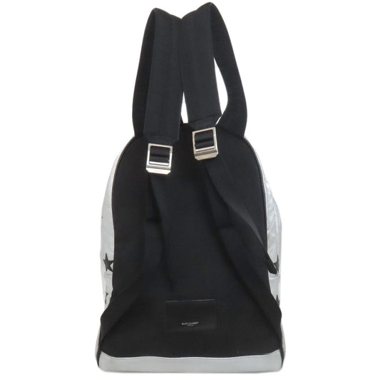 SAINT LAURENT Backpack Calfskin Silver Star motif