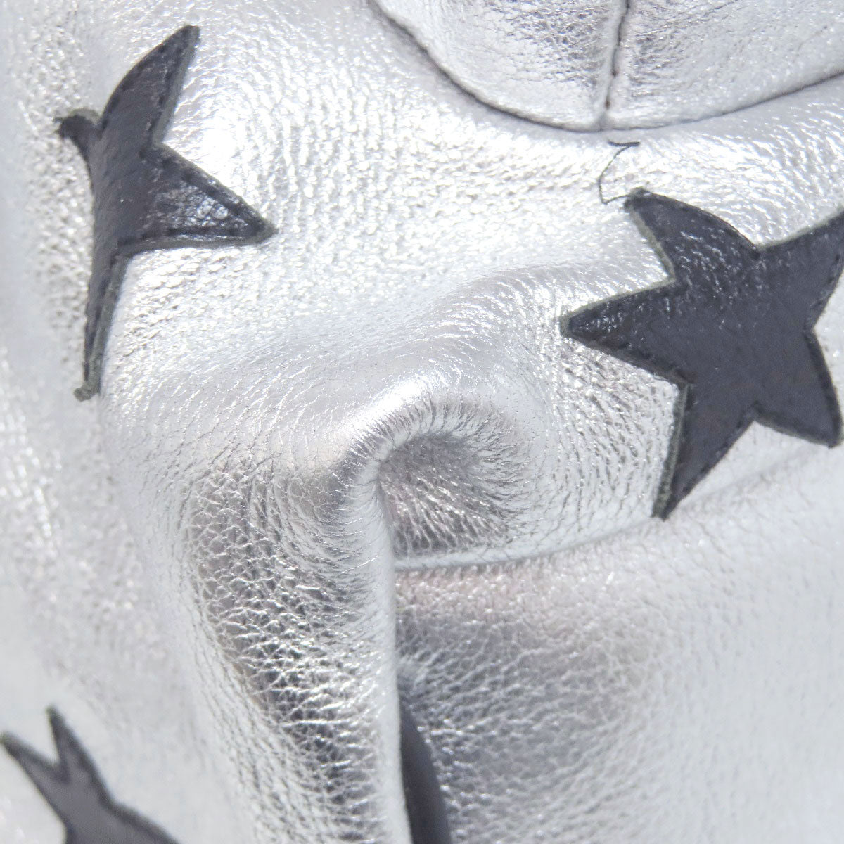 SAINT LAURENT Backpack Calfskin Silver Star motif