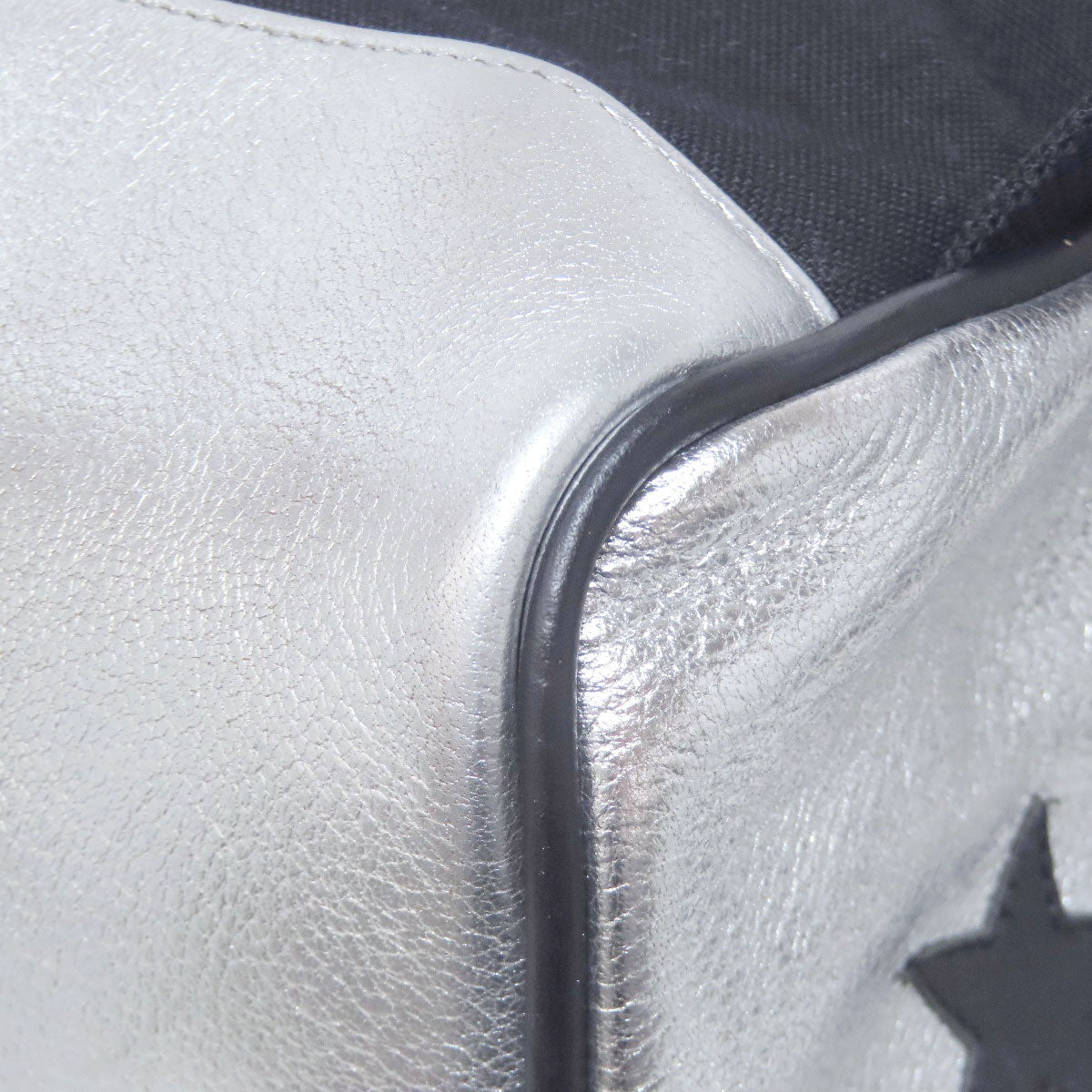 SAINT LAURENT Backpack Calfskin Silver Star motif