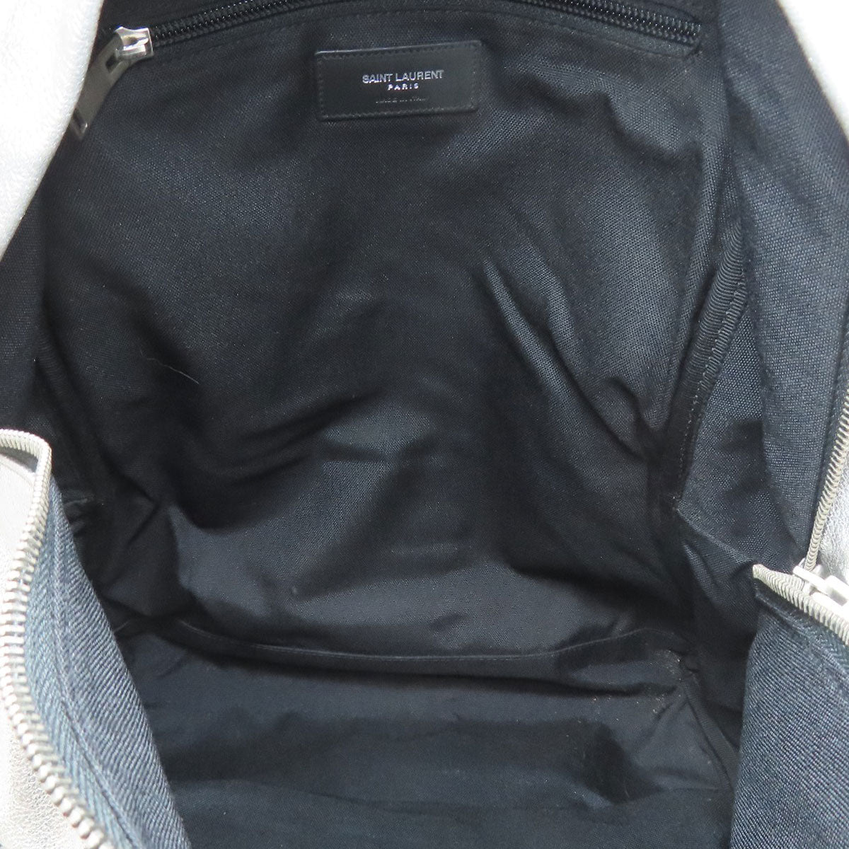 SAINT LAURENT Backpack Calfskin Silver Star motif