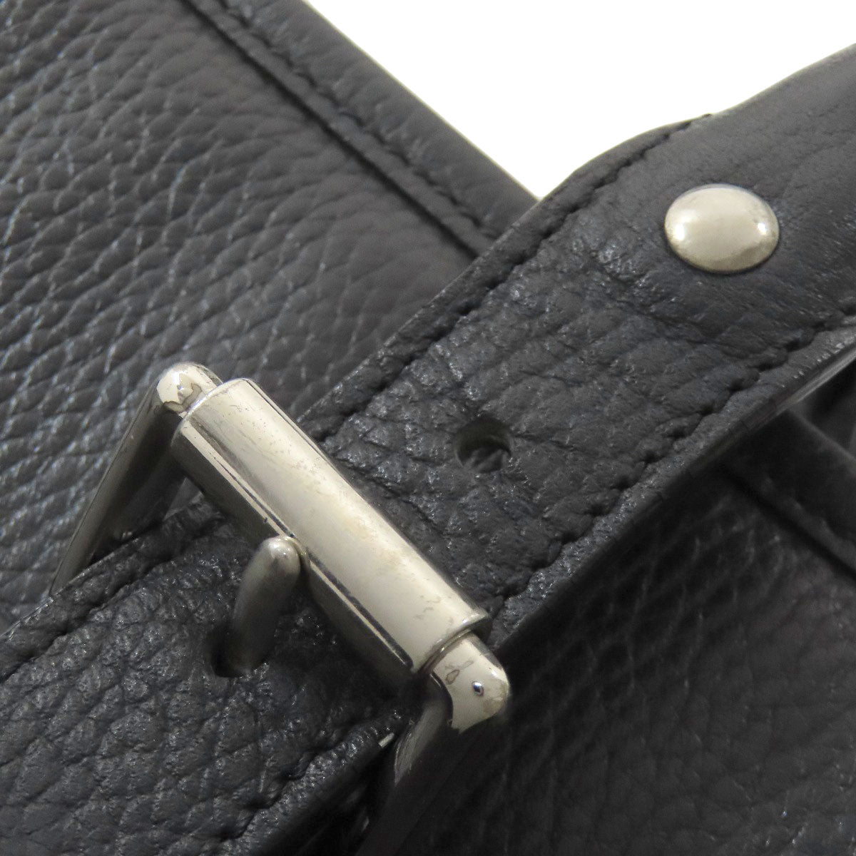 BURBERRY Tote Bag leather black logo