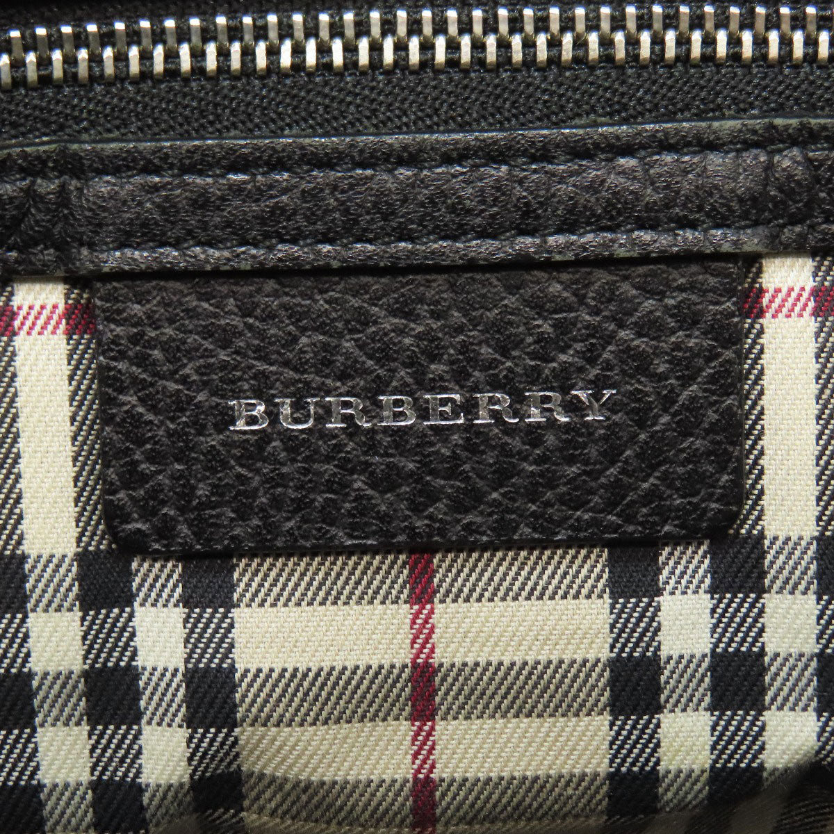 BURBERRY Tote Bag leather black logo