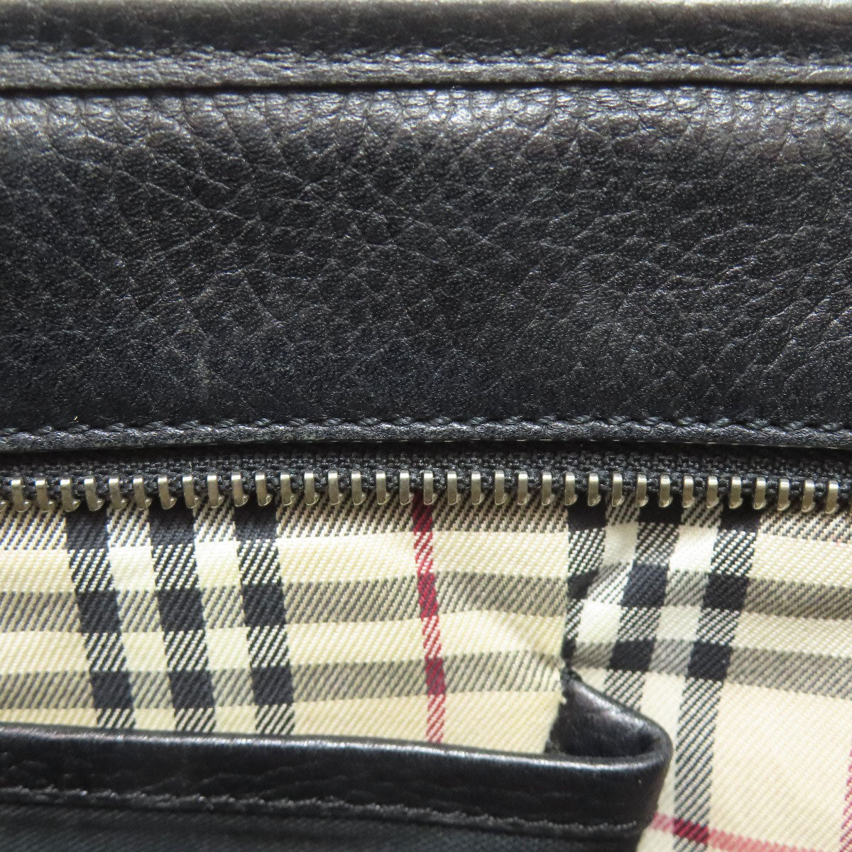 BURBERRY Tote Bag leather black logo