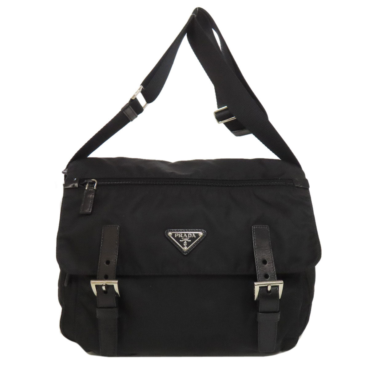 PRADA Shoulder Bag BT6671 Nylon black logoMetal