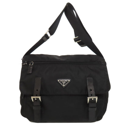 PRADA Shoulder Bag BT6671 Nylon black logoMetal