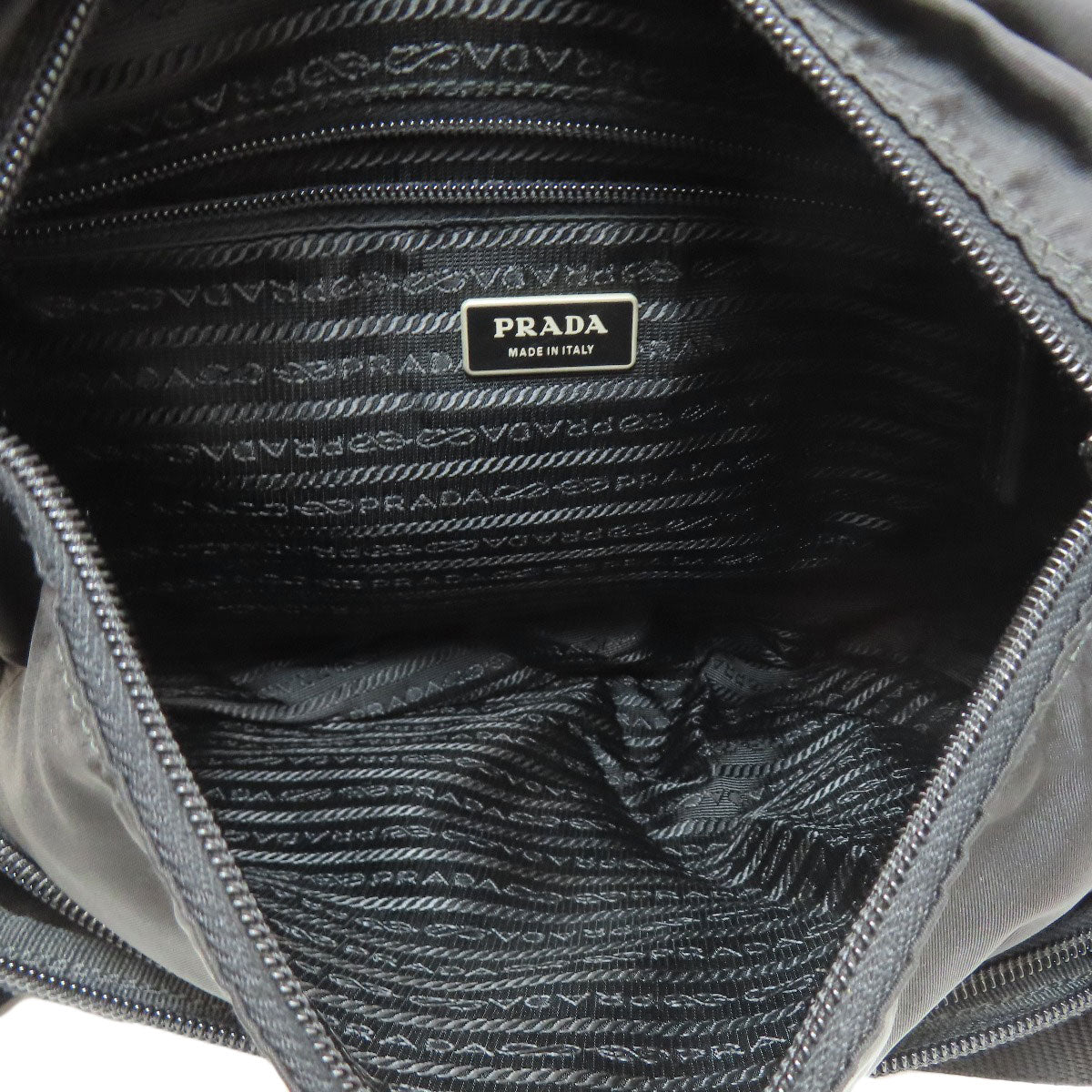 PRADA Shoulder Bag BT6671 Nylon black logoMetal