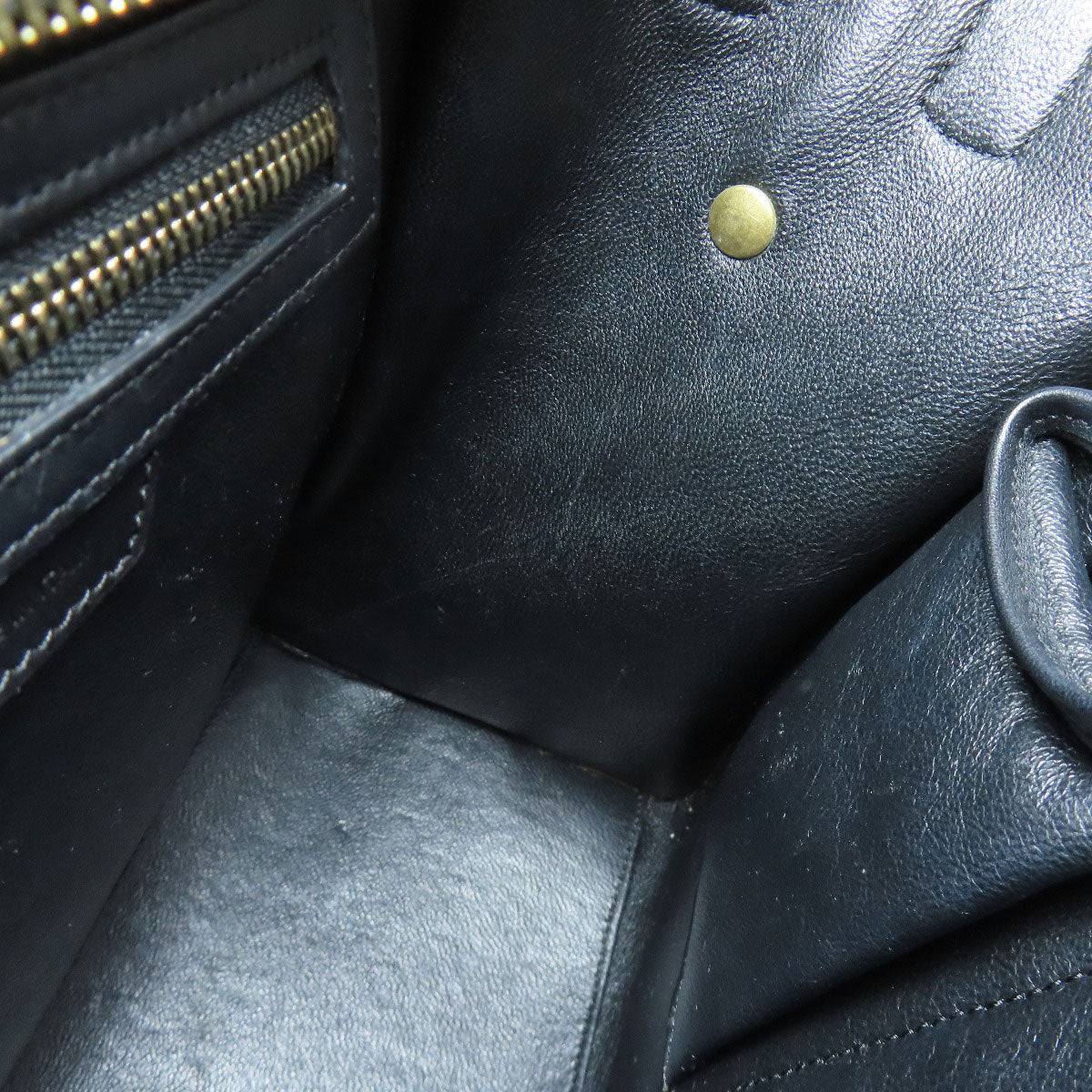 CELINE Handbag leather black Luggage micro