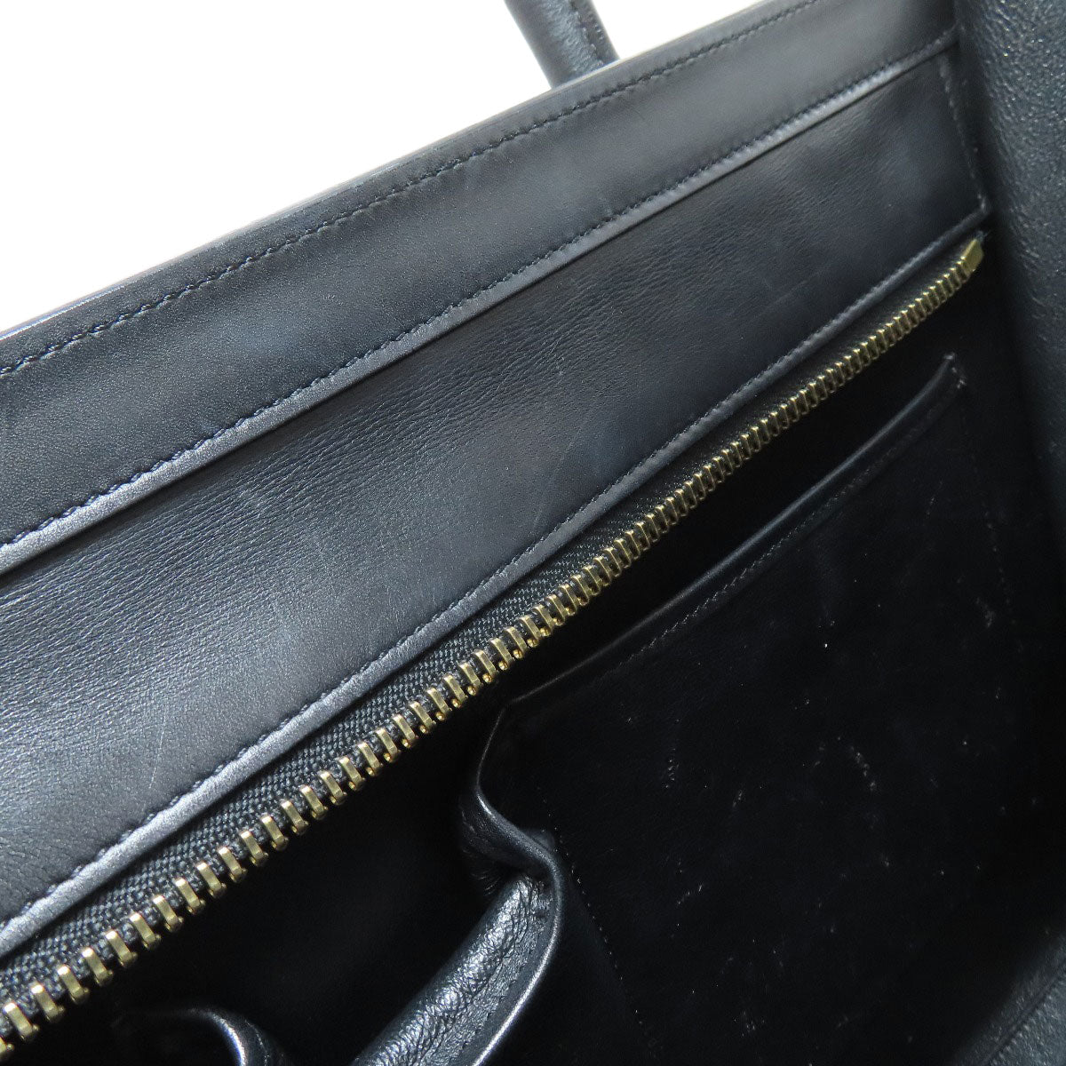 CELINE Handbag leather black Luggage micro