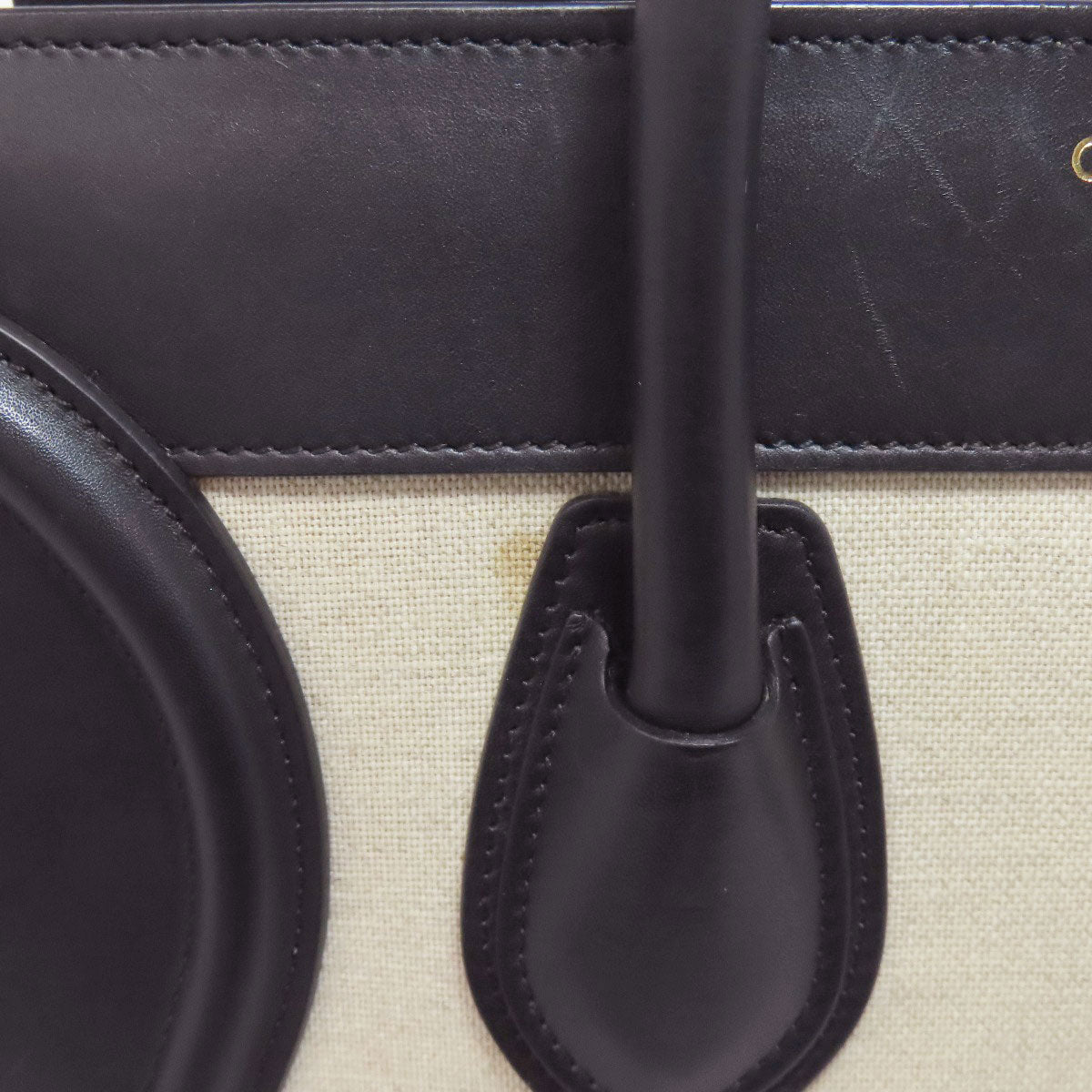 CELINE Handbag leather black Luggage micro