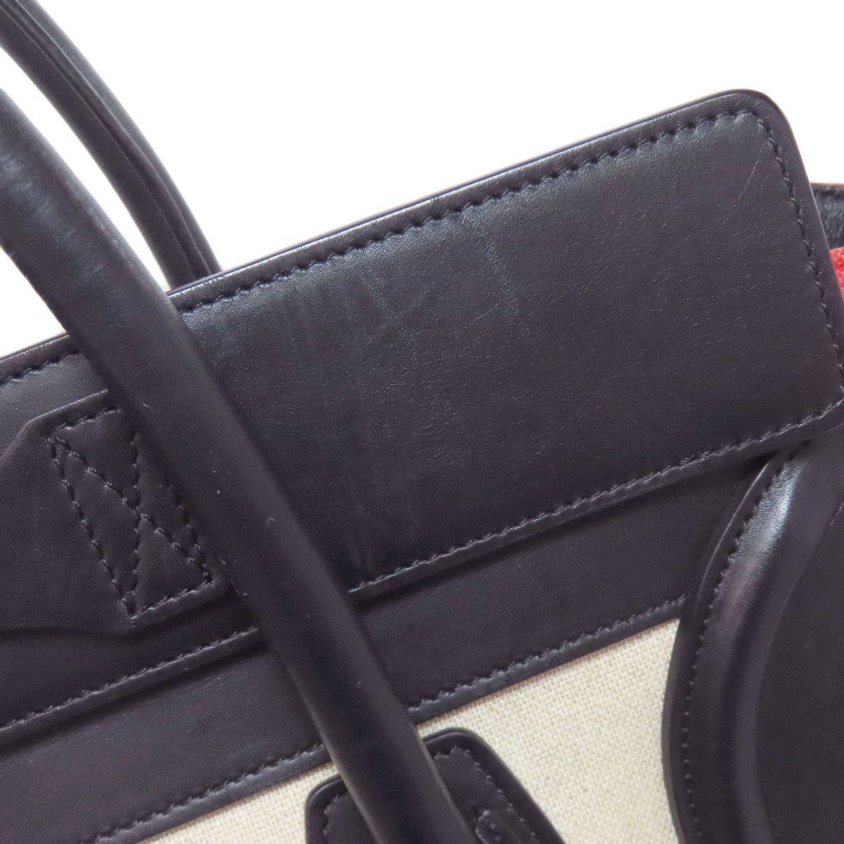 CELINE Handbag leather black Luggage micro