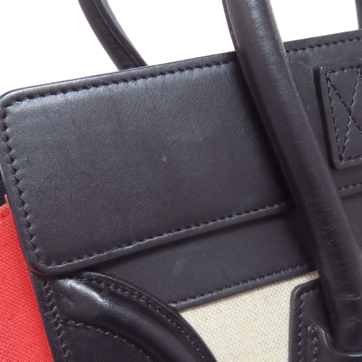 CELINE Handbag leather black Luggage micro
