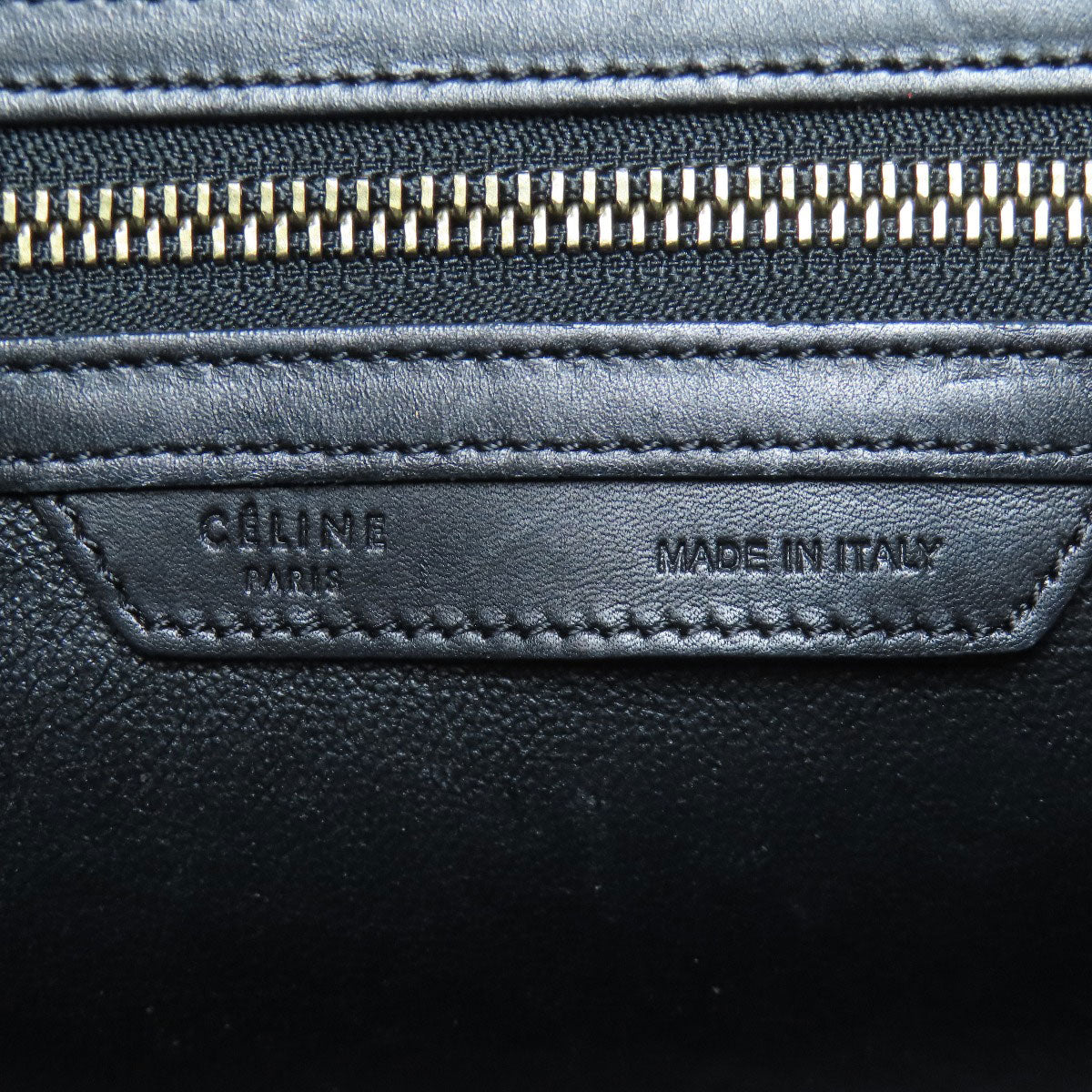 CELINE Handbag leather black Luggage micro
