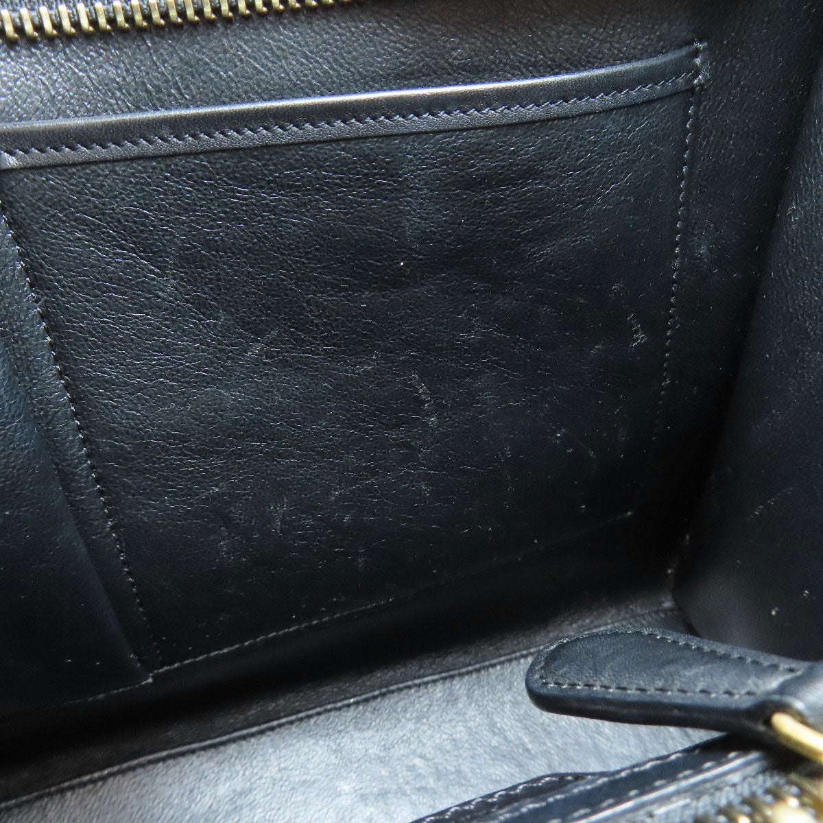 CELINE Handbag leather black Luggage micro