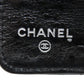CHANEL Long Wallet Purse Calfskin black 2.55 Matelasse SilverMetal