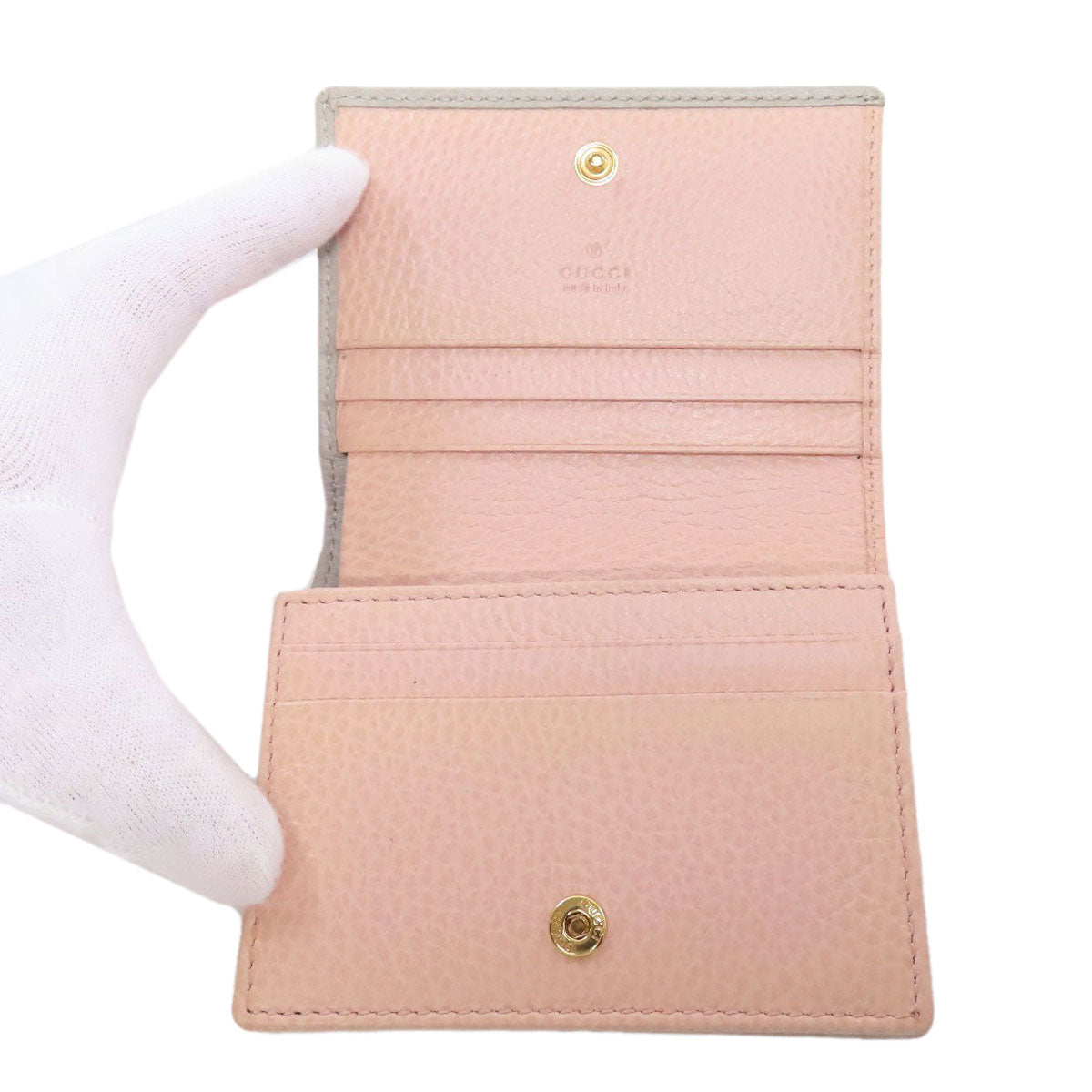 GUCCI Bifold Wallet 456126 Calfskin gray GG Marmont Double G