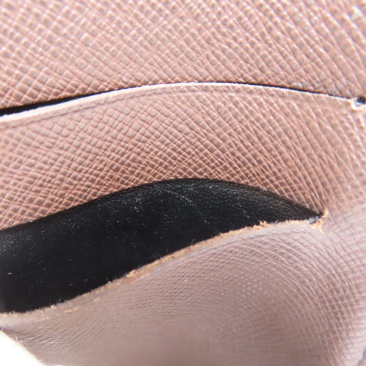 LOUIS VUITTON Bifold Wallet N61823 Damier canvas Brown Porto Valur Cult Credit