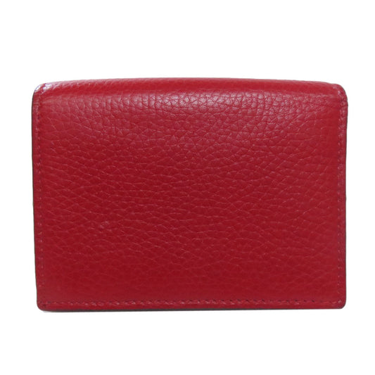 GUCCI Bifold Wallet 453169 Calfskin Red Animalie