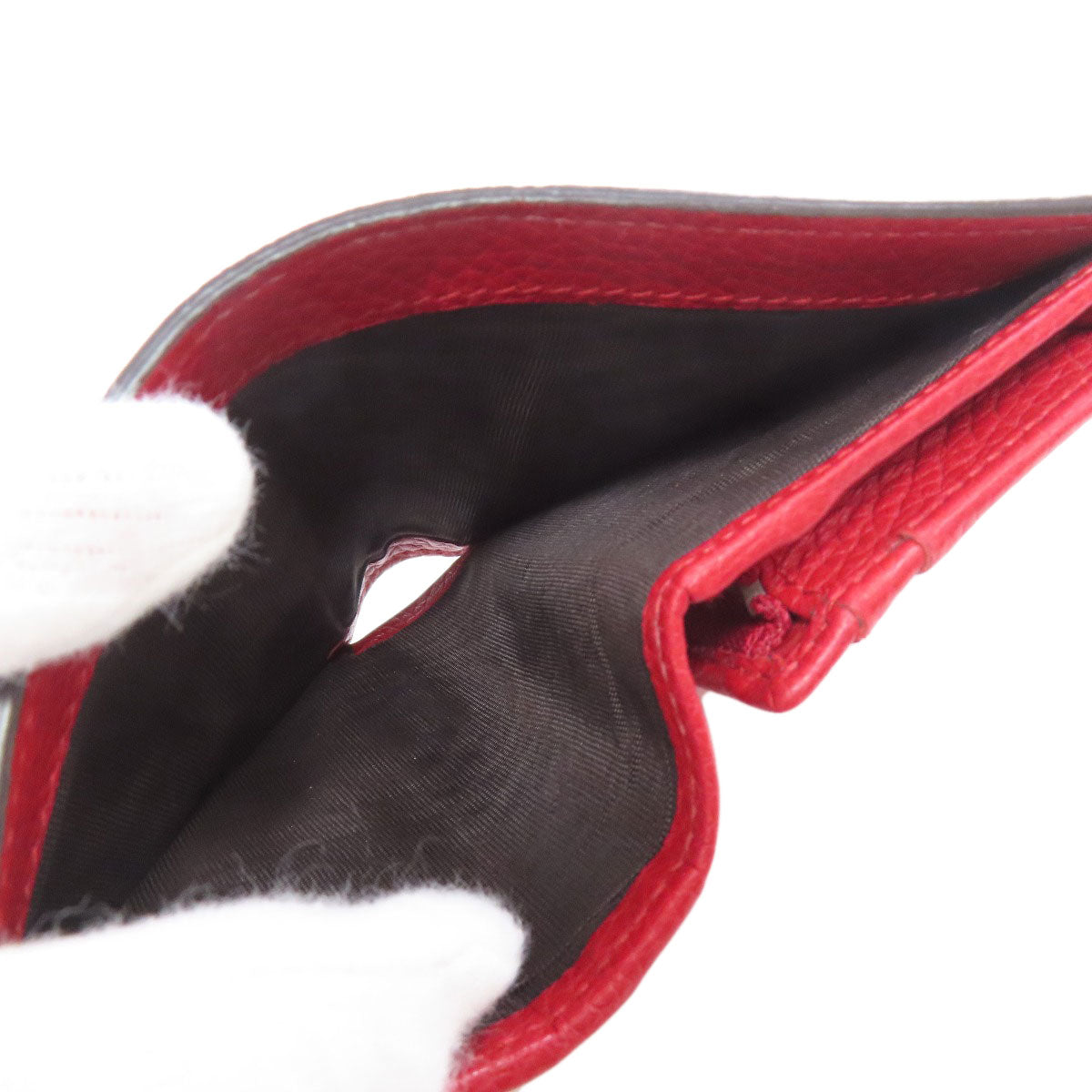 GUCCI Bifold Wallet 453169 Calfskin Red Animalie