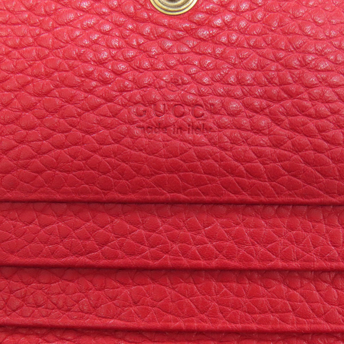 GUCCI Bifold Wallet 453169 Calfskin Red Animalie