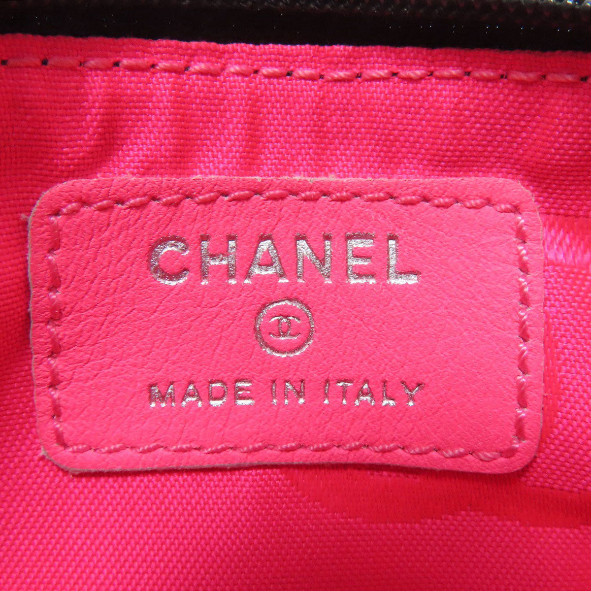 CHANEL Accessory pouch lambskin black COCO Mark
