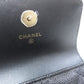 CHANEL Hip bag Grained Calfskin Skin black Matelasse Gold Metal