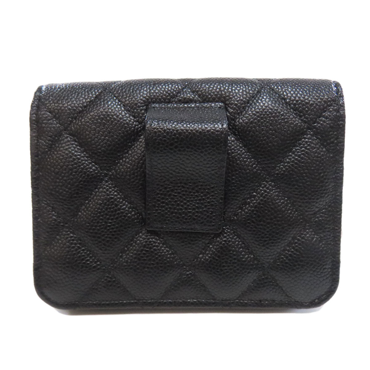 CHANEL Hip bag Grained Calfskin Skin black Matelasse Gold Metal