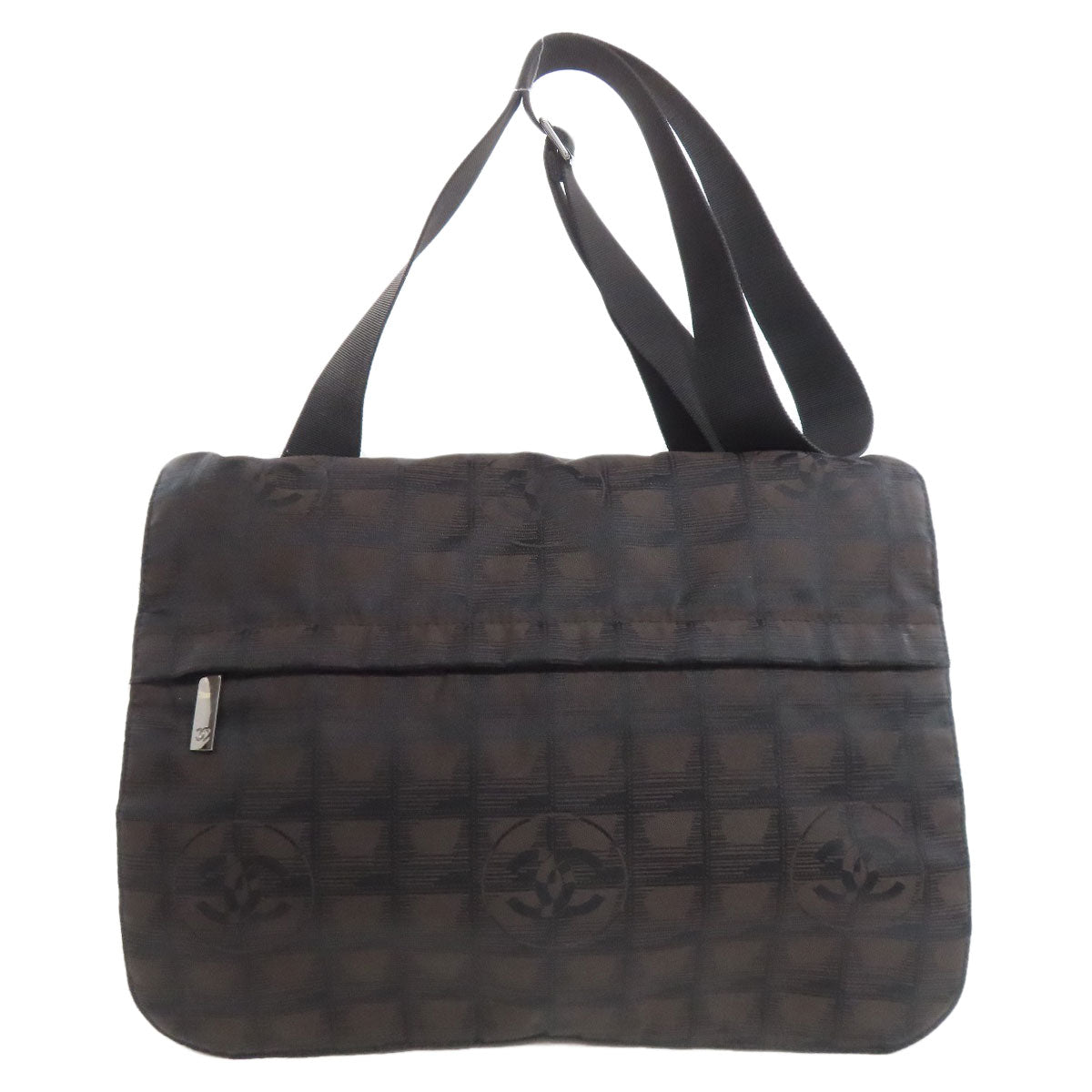 CHANEL Shoulder Bag Nylon jacquard Brown New travel line