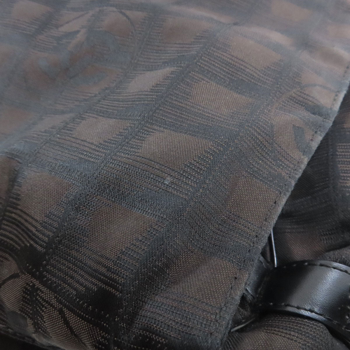 CHANEL Shoulder Bag Nylon jacquard Brown New travel line